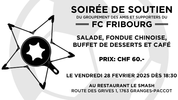 Soirée d'amitié et de soutien du Groupement des Amis & Supporters du FC Fribourg